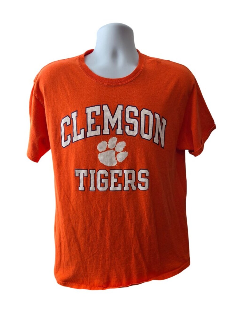 Champion Clemson Tigers T Shirt Mens L Orange NCAA Football Collegiate Game Day